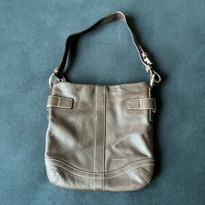 Vintage Coach Brown Leather Shoulder Bag